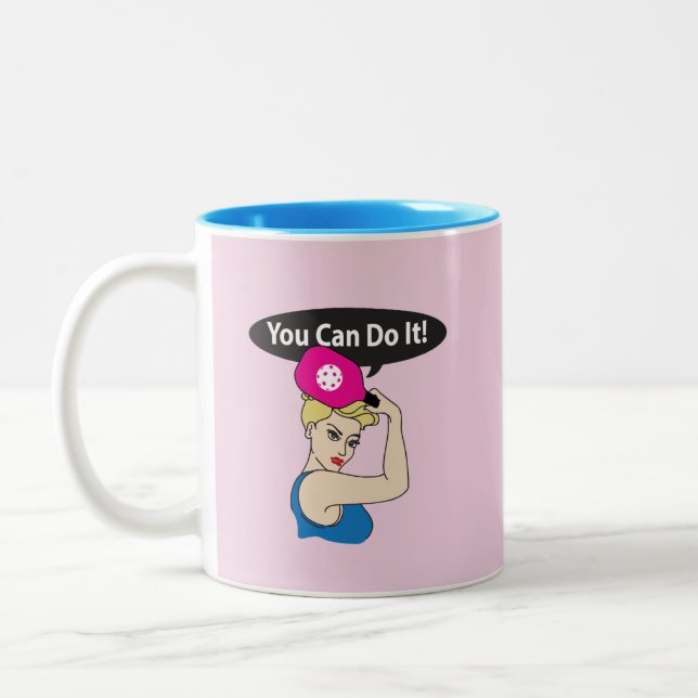 Taza Bicolor You Can Do It. Rosie Pickleball (W) (Izquierda)
