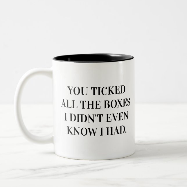 Taza Bicolor You Tick All The Boxes Husband (Izquierda)