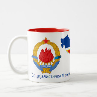 Taza Bicolor Yugoslavia Mug / Tasse