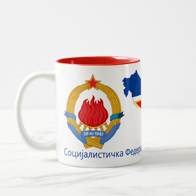 Taza Bicolor Yugoslavia Mug / Tasse (Izquierda)
