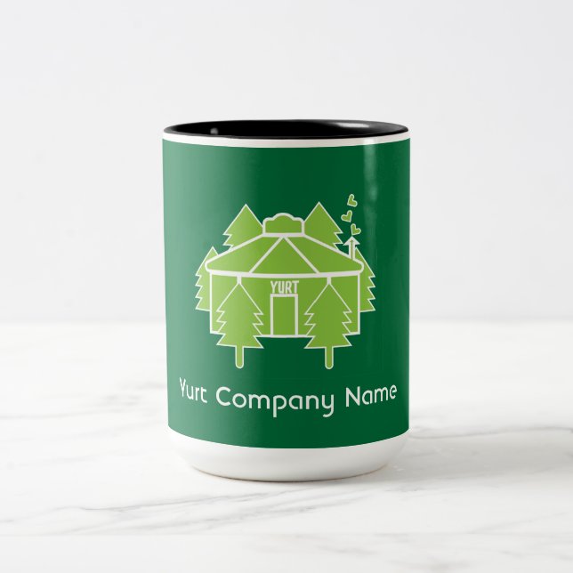 Taza Bicolor Yurt Living And Vacations Coffee Mug (Centro)