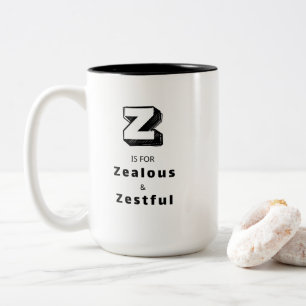 Taza Bicolor Z - Lujo Personalizado: Celoso y Apasionado