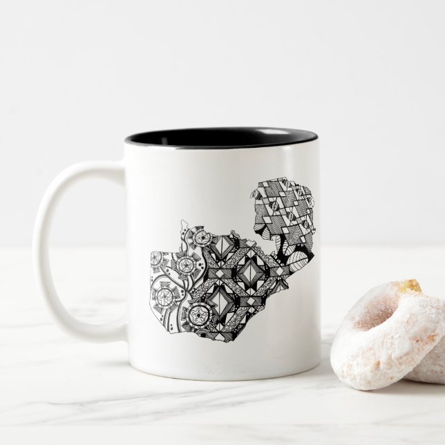 Taza Bicolor Zambia (Con donut)