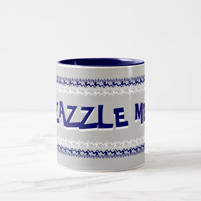 Taza Bicolor Zazzle Me Blue Mug (Centro)