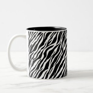 Taza Bicolor Zebra Print Mug