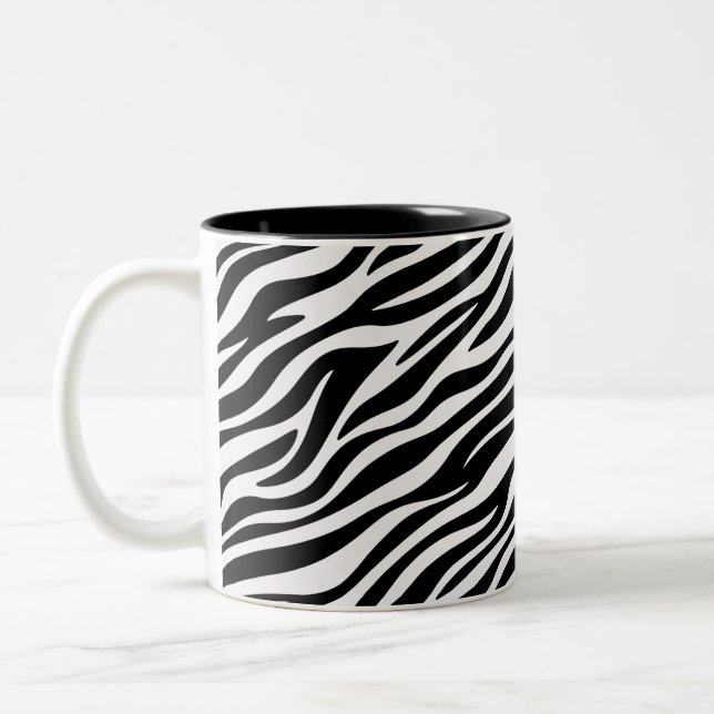 Taza Bicolor Zebra Stripes Seamless Pattern Animal Print-60492 (Izquierda)