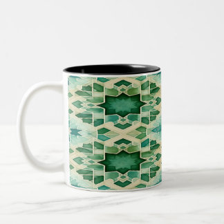 Taza Bicolor Zellige Aquarelle Vert Turquoise