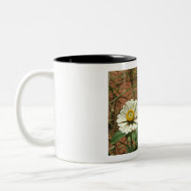 Zinnia blanca y Zinnia roja Mug