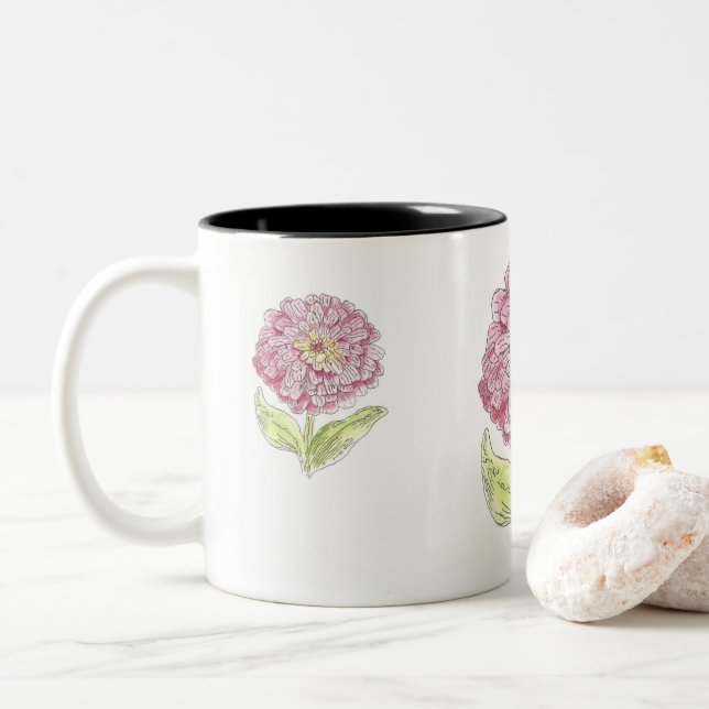 Taza Bicolor Zinnia Burst (Con donut)