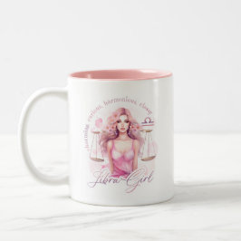 Taza Bicolor Zodiac Libra Girl Feminine Astrology Art