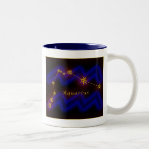 Taza Bicolor Zodiaco - acuario