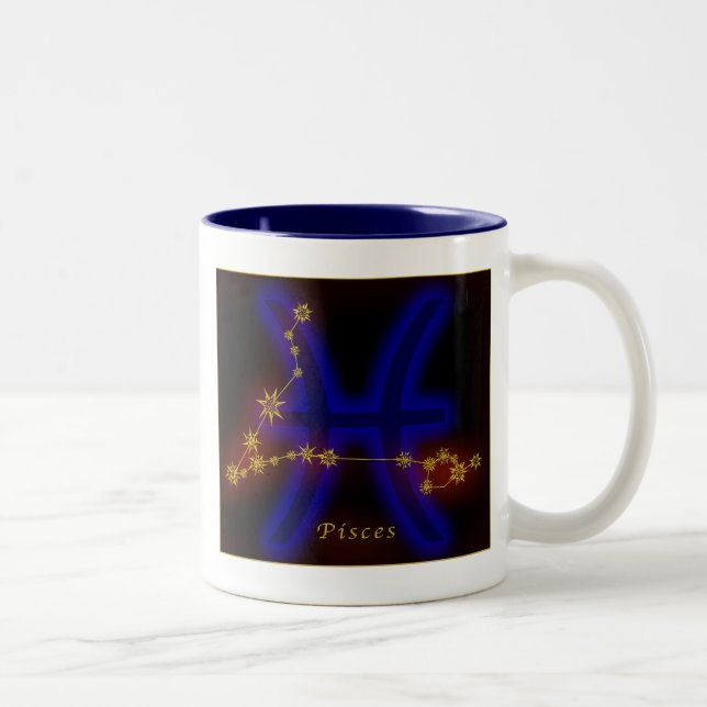 Taza Bicolor Zodiaco - Piscis (Derecha)