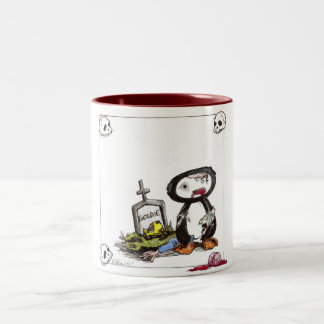 Taza Bicolor Zombi de la pluma