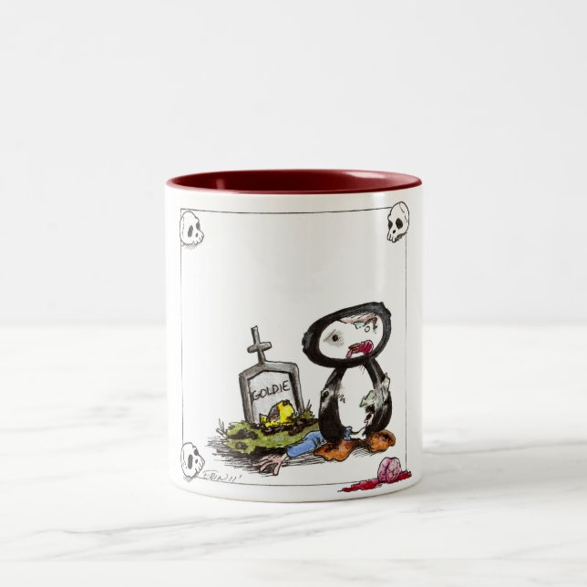 Taza Bicolor Zombi de la pluma (Centro)