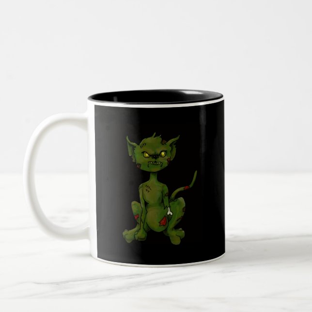 Taza Bicolor zombi-gatito (Izquierda)