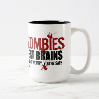 TAZA BICOLOR ZOMBIES COME CEREBROS