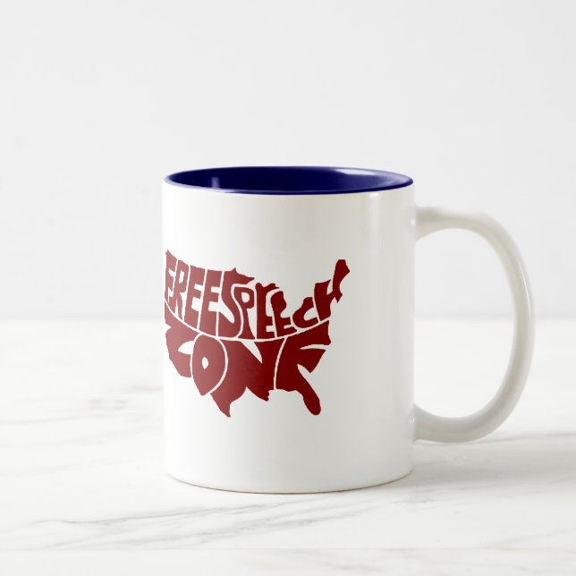 Taza Bicolor Zona del discurso libre (Derecha)