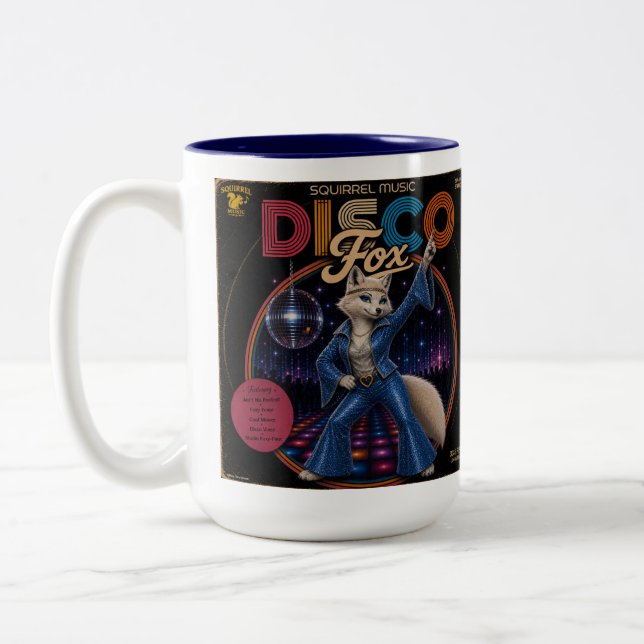 Taza Bicolor Zorra Disco (Izquierda)