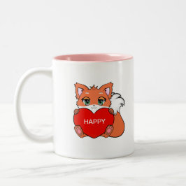 Taza Bicolor Zorro bebé lindo y feliz con corazón