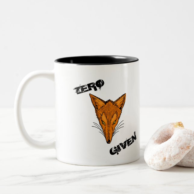TAZA BICOLOR ZORRO CERO DADO (Con donut)