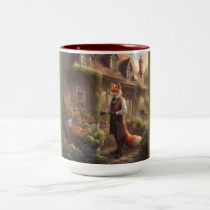 Taza Bicolor Zorro de campo riega huerto