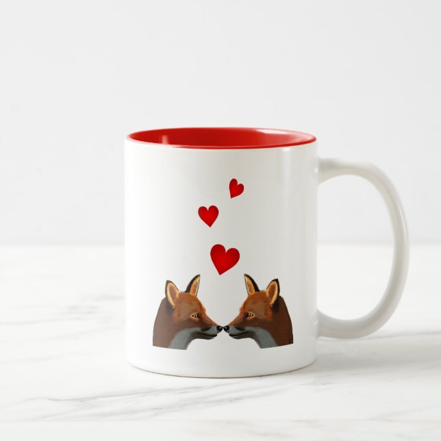 Taza Bicolor zorros enamorados (Derecha)