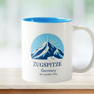 Taza Bicolor Zugspitze Alemania Deutschland recuerdo de la esta