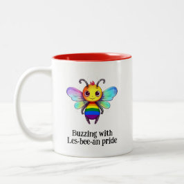 Taza Bicolor Zumbido con el orgullo LGBT de Les-bee-an