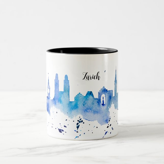 Taza Bicolor Zurich Skyline blue Zweifarbige Tasse (Centro)