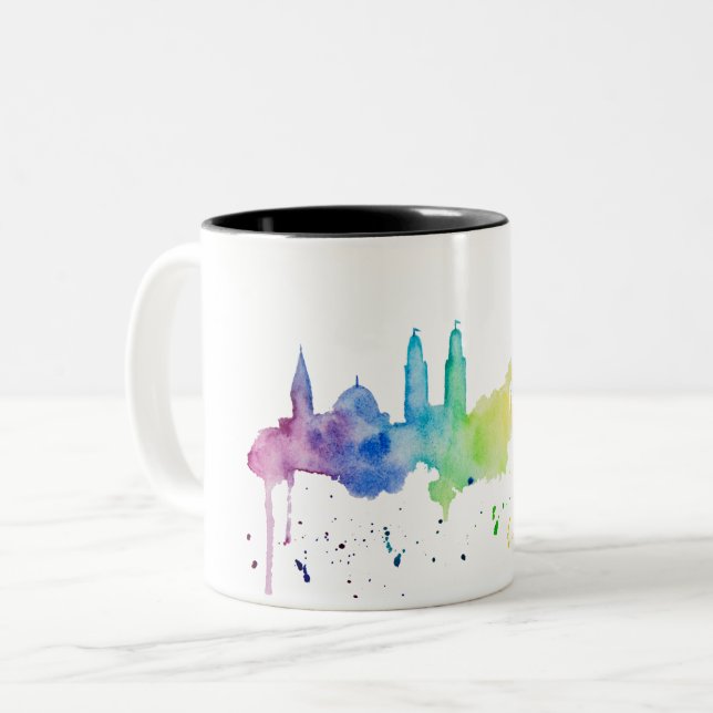 Taza Bicolor Zurich Skyline rainbow (Anverso izquierdo)