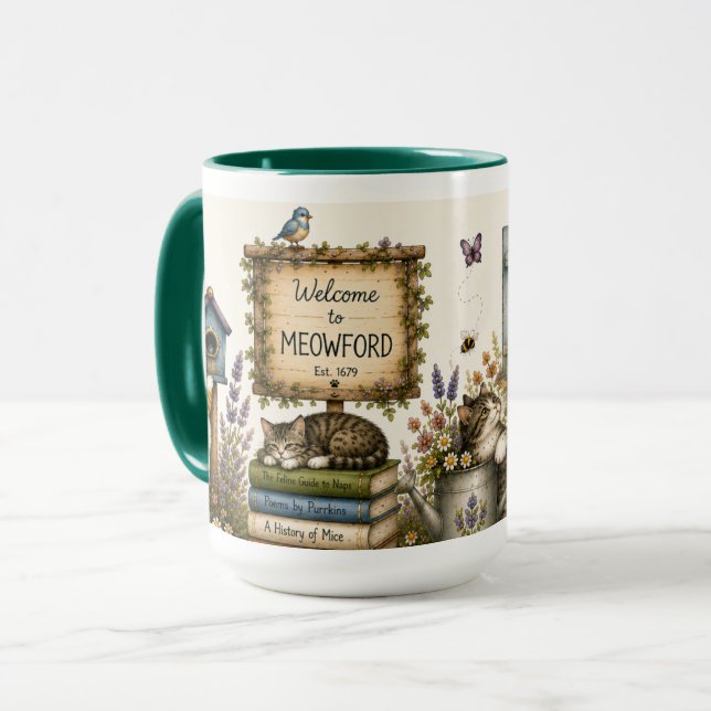 Taza Bienvenido a Meowford (Anverso izquierdo)