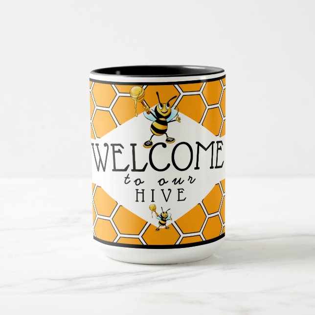 Taza Bienvenidos A Guay A Nuestra Coca De Bee Hive (Centro)
