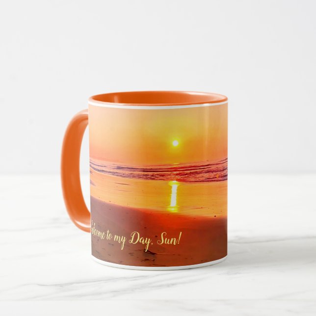 Taza ¡Bienvenidos a mi Día, Sol! personalizable (Anverso izquierdo)