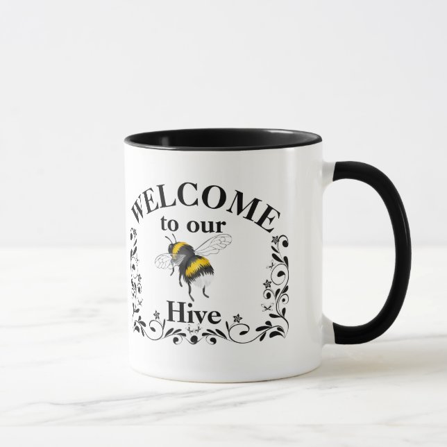 Taza Bienvenidos a nuestra colmena de abejas (Derecha)