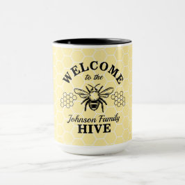 Taza Bienvenidos a nuestro café de Bee Hive