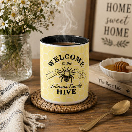 Taza Bienvenidos a nuestro café de Bee Hive