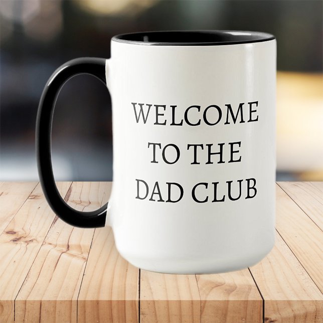 Taza Bienvenidos al Club de Papá Moderno Blanco y Negro (Subido por el creador)
