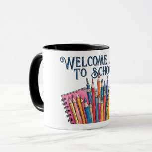 Taza Bienvenidos de vuelta al colegio – Inicio Colorido