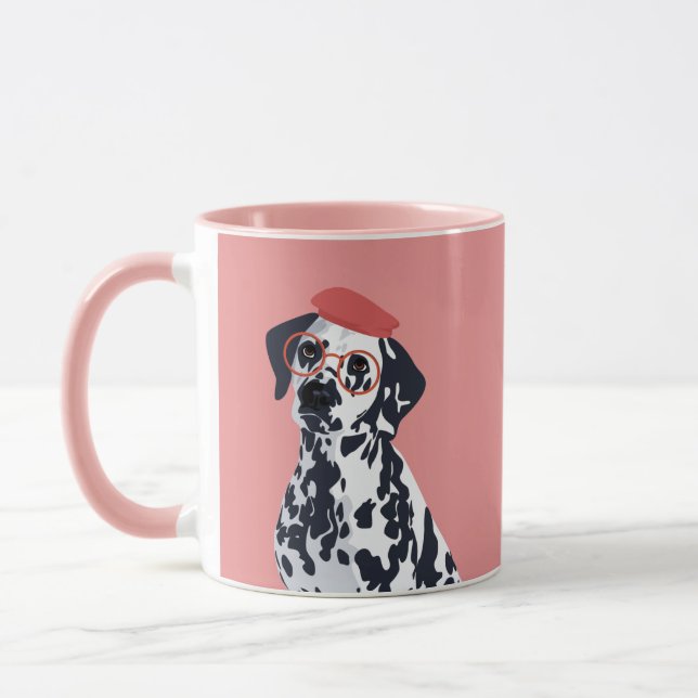 Taza Biff el perro del Dalmatian del artista (Izquierda)