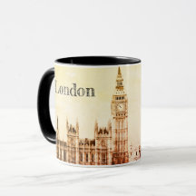 Big Ben Clock & London, Westminster / vintage Rein