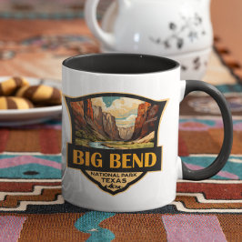 Taza Big Bend Ilustracion del Parque Nacional Insignia 