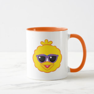 Taza Big Bird Cara sonriente con gafas de sol
