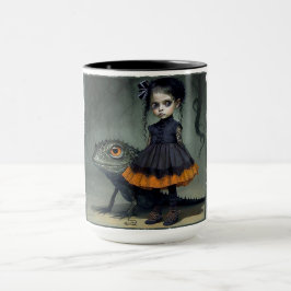 Taza Big Eyes Mug, Chica del Gótico pop