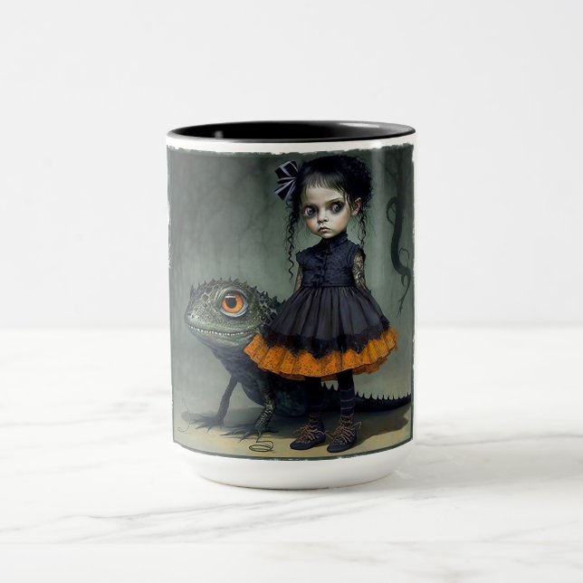Taza Big Eyes Mug, Chica del Gótico pop (Centro)