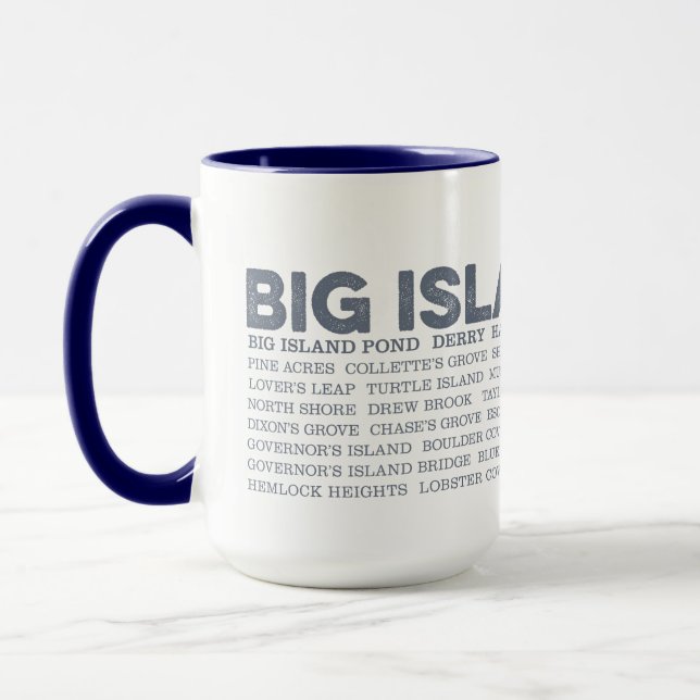 Taza Big Island Pond New Hampshire Coffee Mug (Izquierda)
