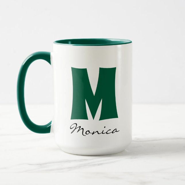 Taza Big Mug | Enorme Mug | Monograma de nombre persona (Izquierda)
