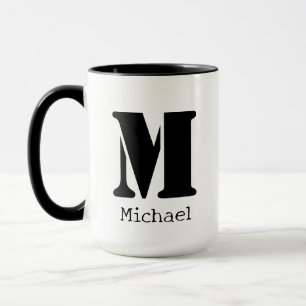Taza Big Mug   Enorme Mug   Monograma de nombre persona