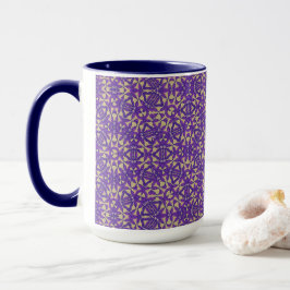 Taza Big Mug morado y oro
