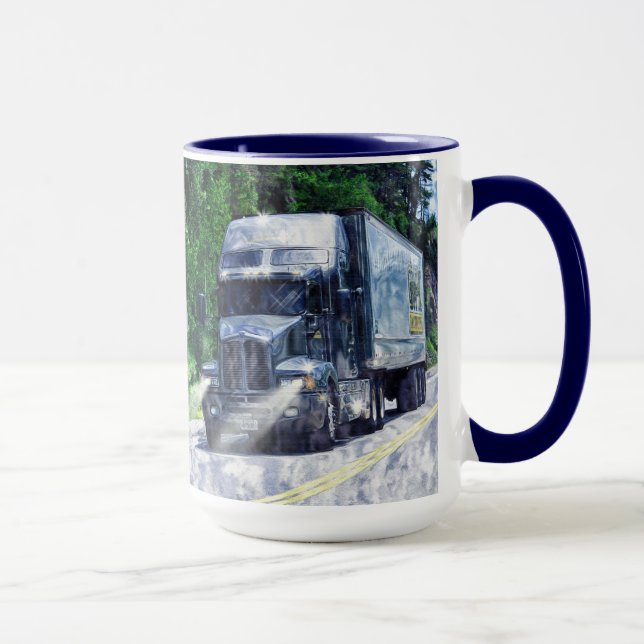 Taza Big Rig Cargo Camión Beber Mug (Derecha)