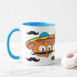 Taza Bigote de Manillar de Señor Gato Personalizado
